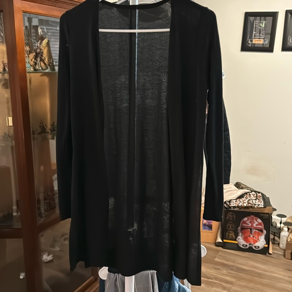 Black long cardigan